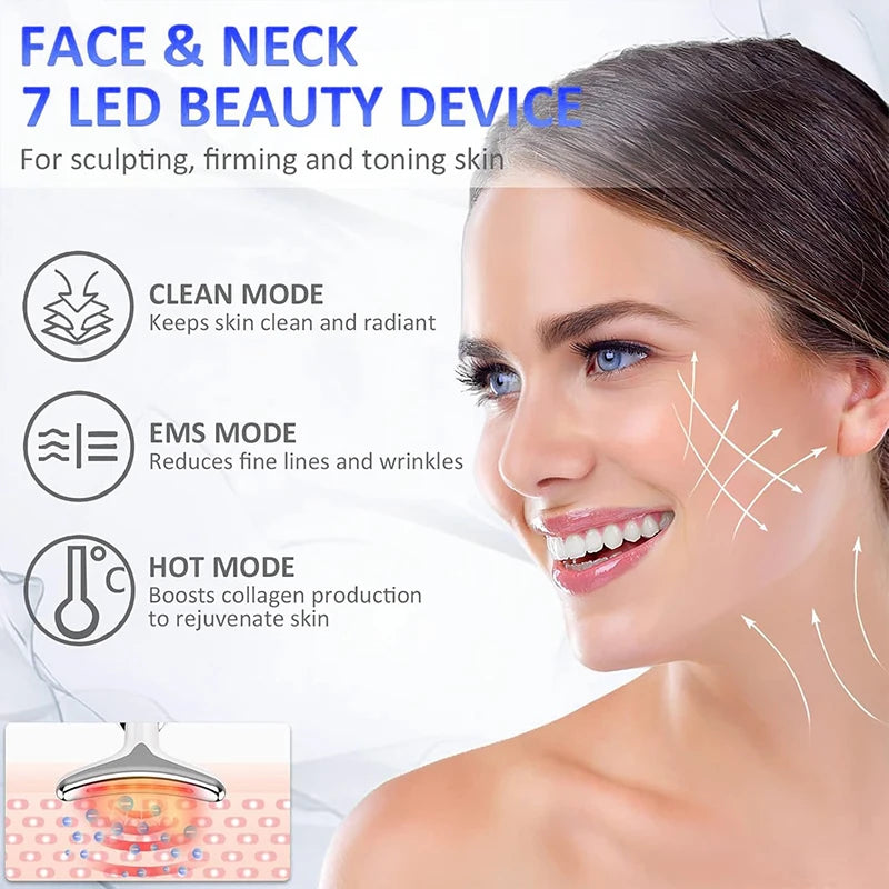 Masajeador Facial EMS 7 Colores – Lifting y Reafirmante